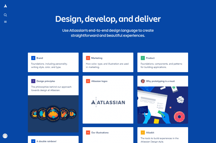 Captura de pantalla de Atlassian Design