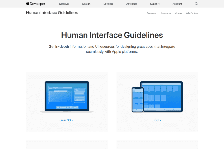 Captura de pantalla de Human Interface Guidelines by Apple