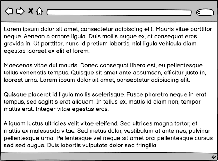 Ejemplo de texto alineado a la izquierda