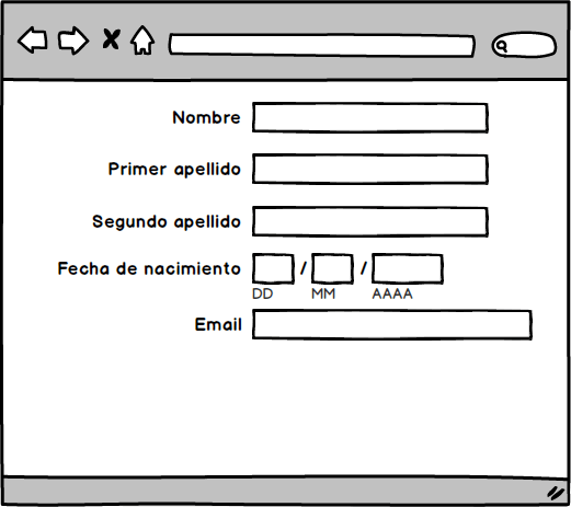 Formulario con las etiquetas alineadas a la derecha